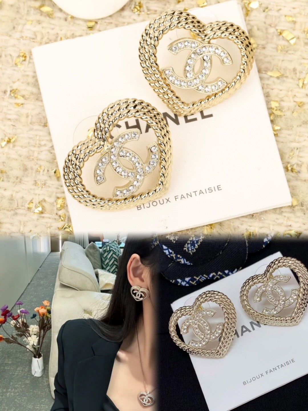 Chanel Letter Stud Earrings - album image 8
