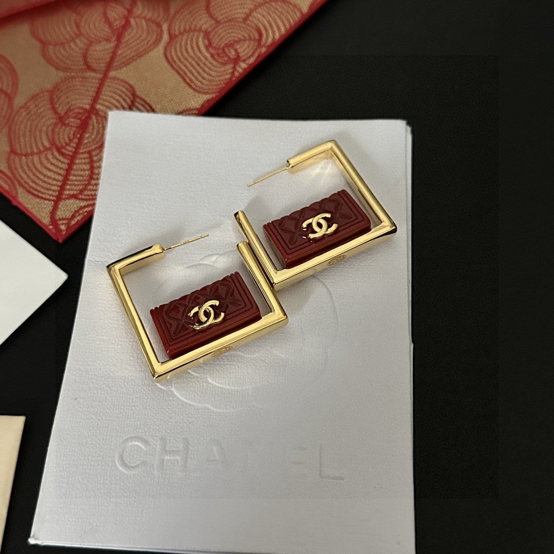 Chanel Interlocking C Stud Earrings - album image 6