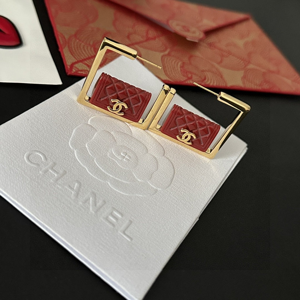 Chanel Interlocking C Stud Earrings - album image 7
