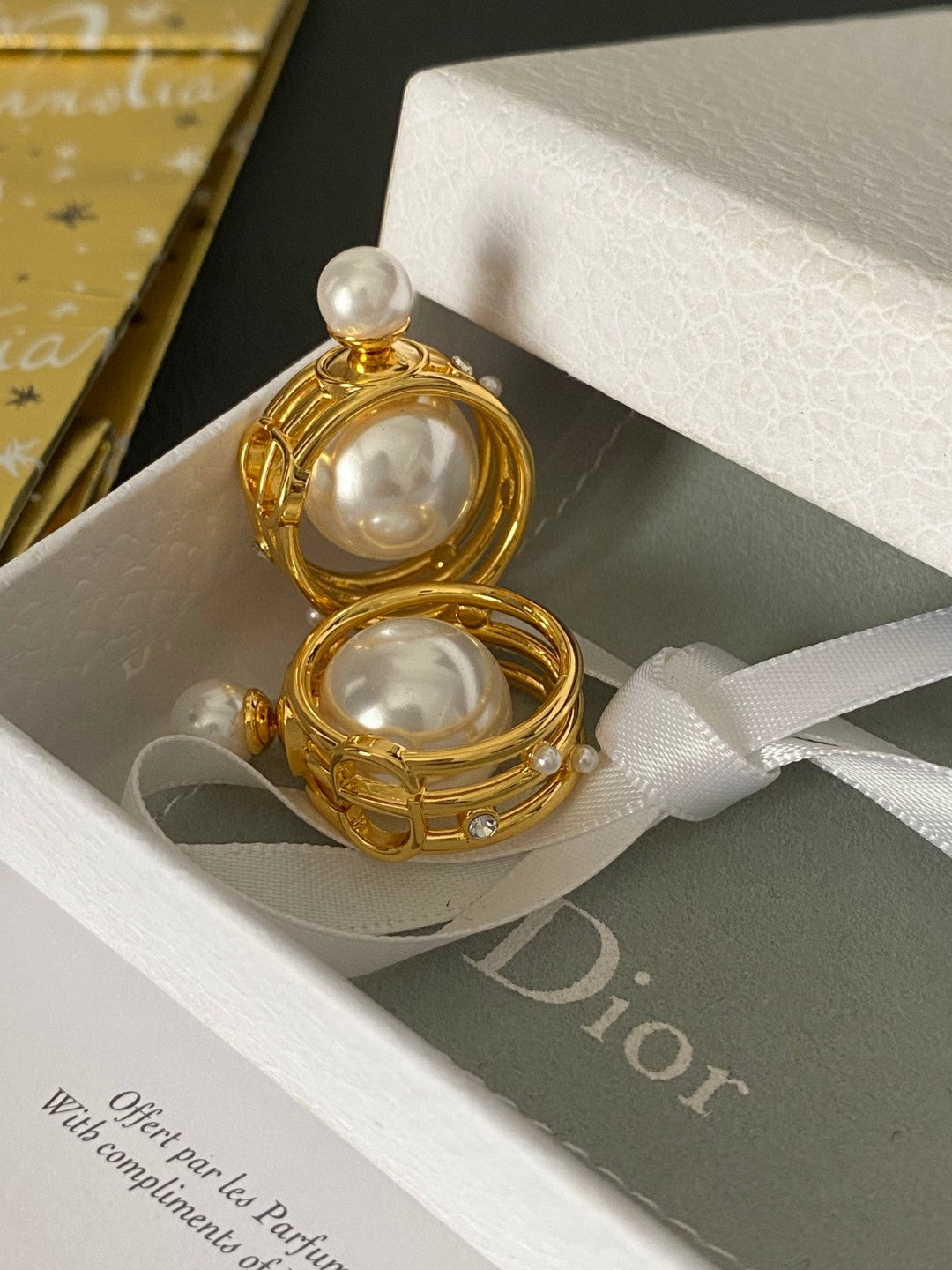Dior Textured Round Stud Earrings - product image 7