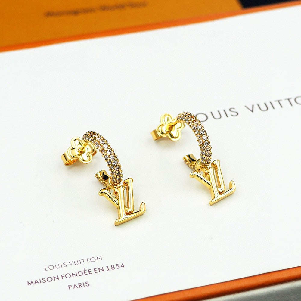Louis Vuitton Monogram LV Letter Tassel Earrings - album image 10