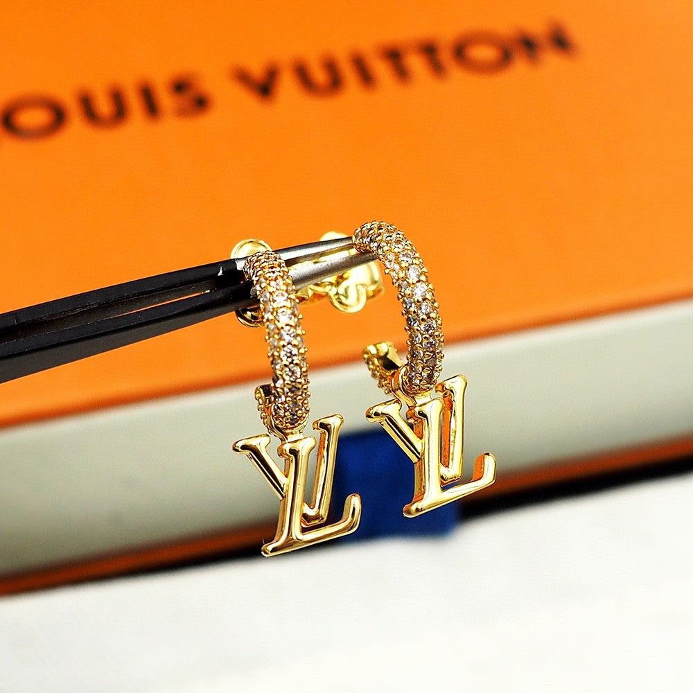 Louis Vuitton Monogram LV Letter Tassel Earrings - album image 1
