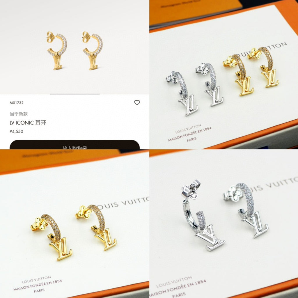 Louis Vuitton Monogram LV Letter Tassel Earrings - album image 7