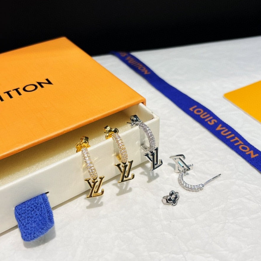 Louis Vuitton Monogram LV Letter Tassel Earrings - album image 3