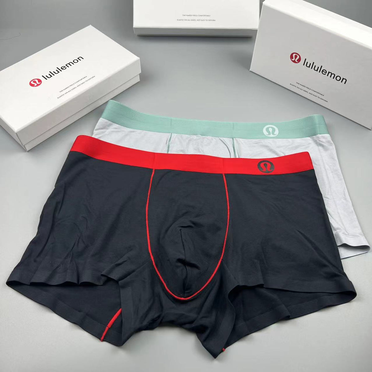 Lululemon green red waist emblem boxer briefs - view 2