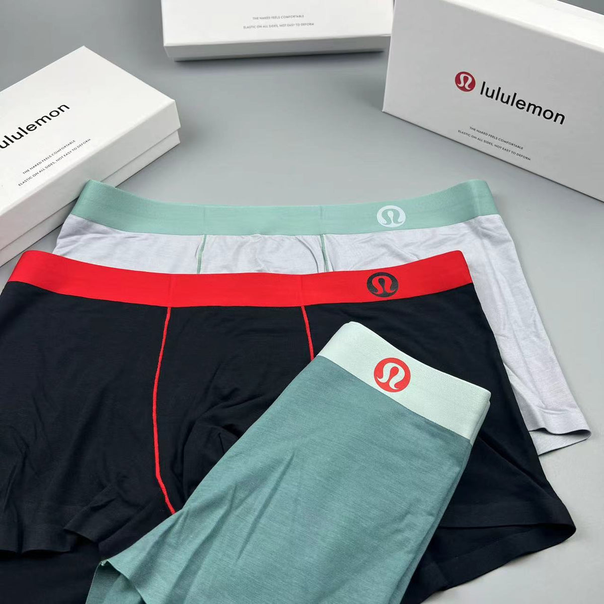Lululemon green red waist emblem boxer briefs - view 4