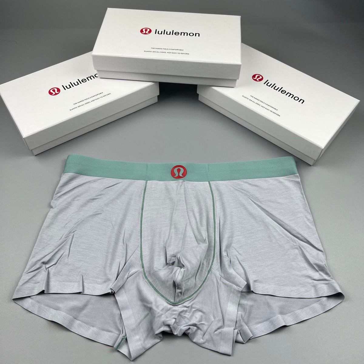 Lululemon charcoal red waist emblem boxer briefs - view 3
