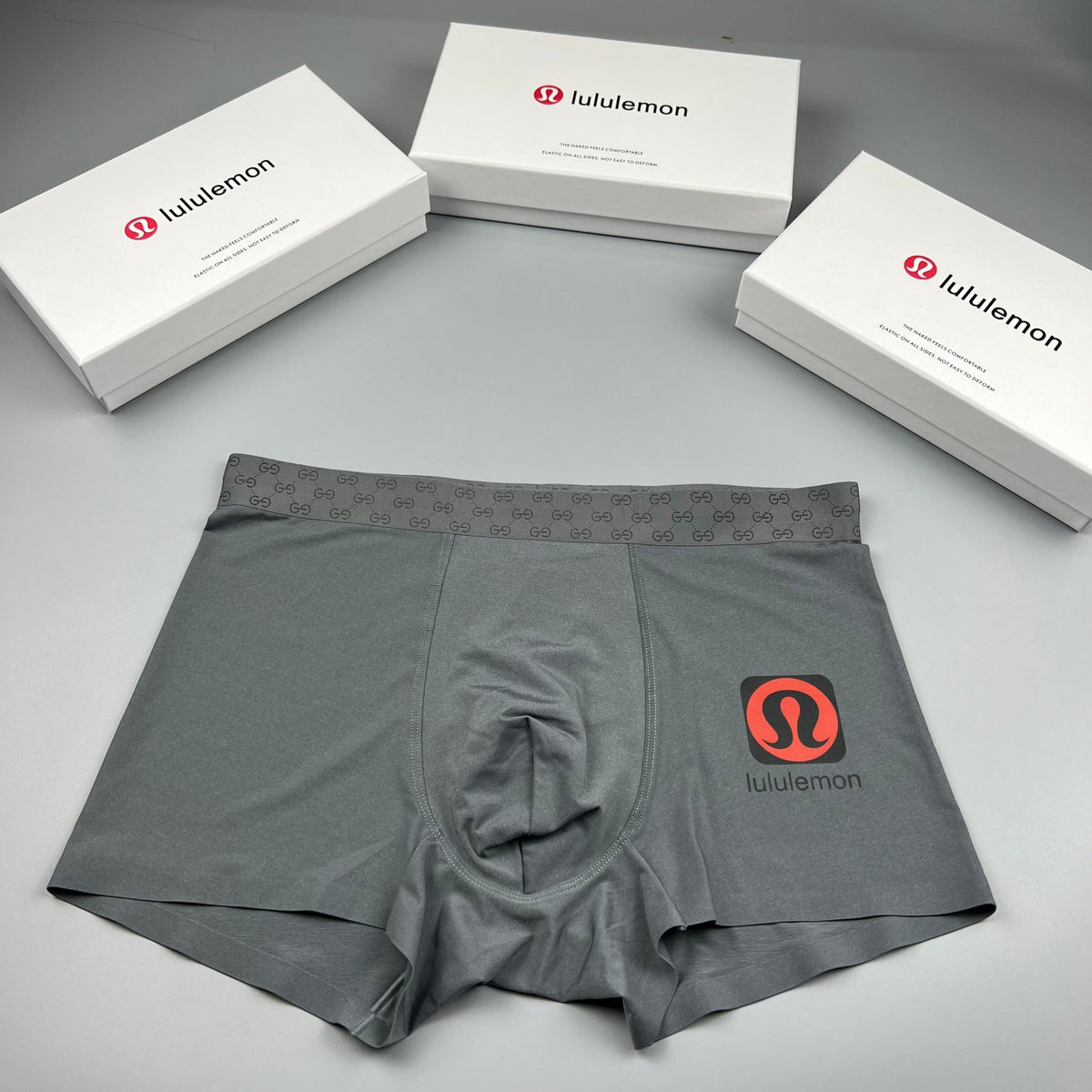 Lululemon red emblem check waist boxer briefs - view 3