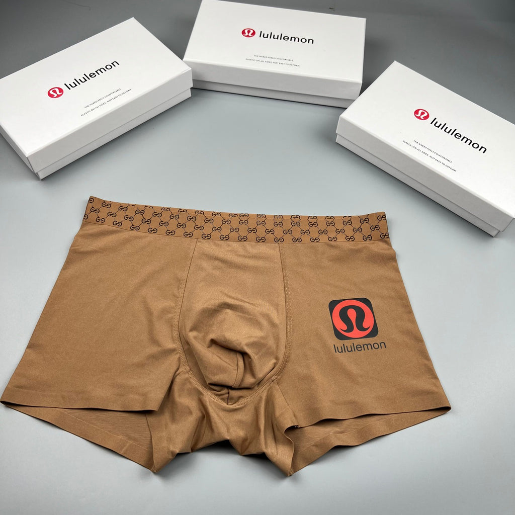 Lululemon red emblem check waist boxer briefs - view 2