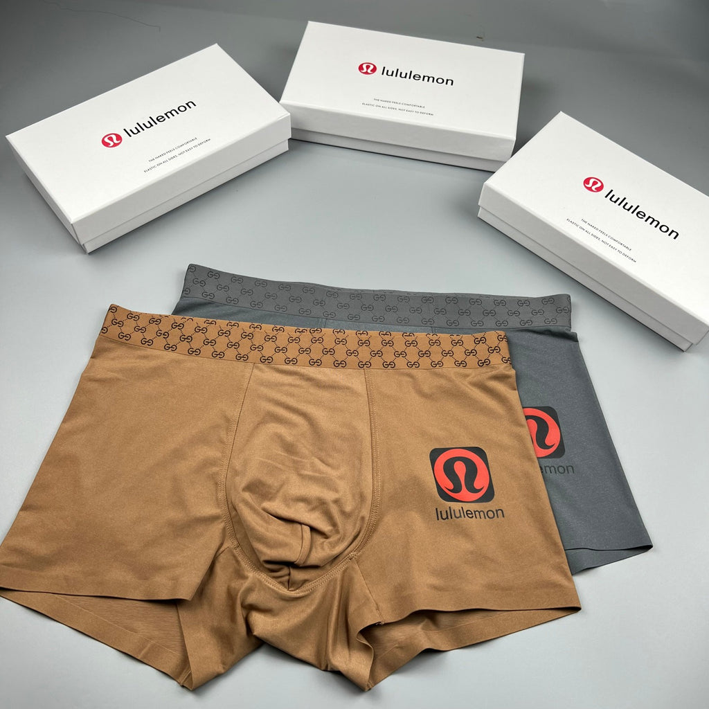 Lululemon red emblem check waist boxer briefs - view 4