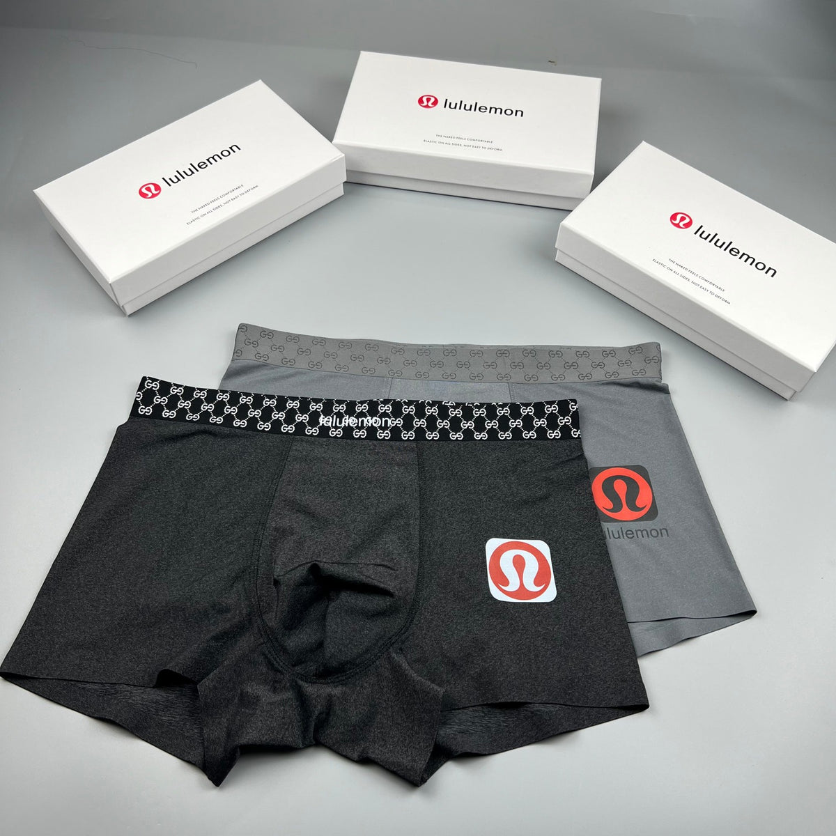 Lululemon red emblem check waist boxer briefs - view 5