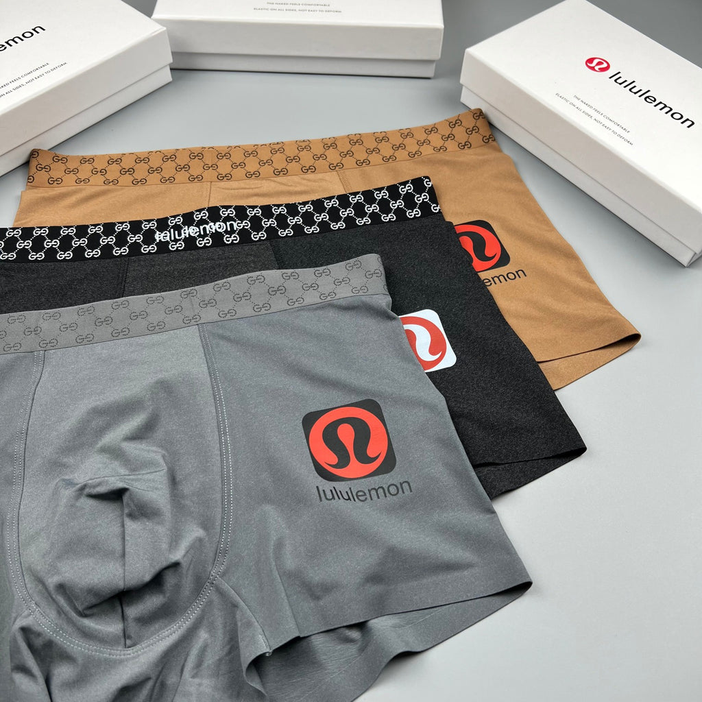 Lululemon red emblem check waist boxer briefs - view 8