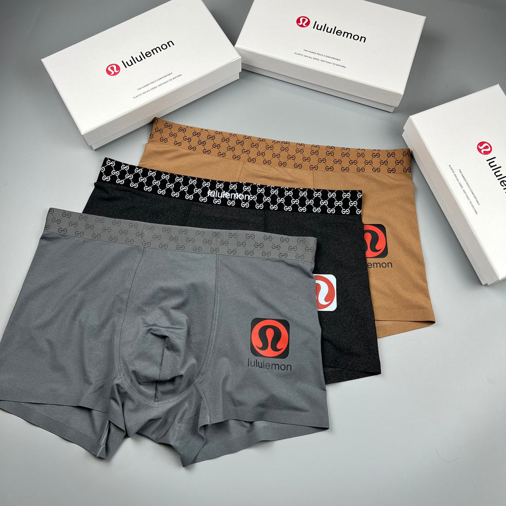 Lululemon red emblem check waist boxer briefs - view 7