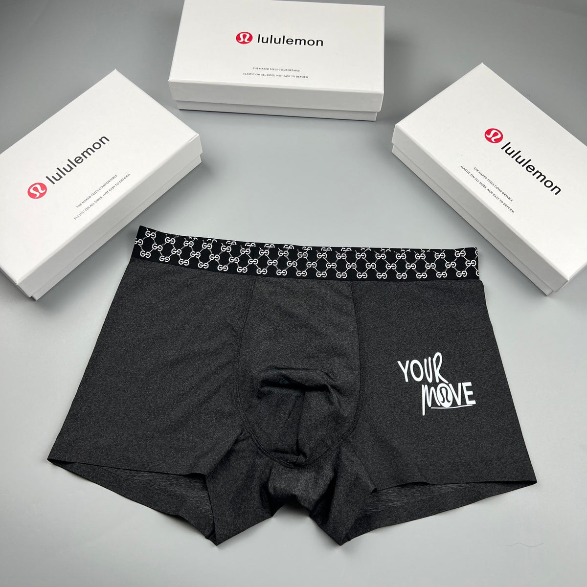 Lululemon your move check waist boxer briefs - view 1