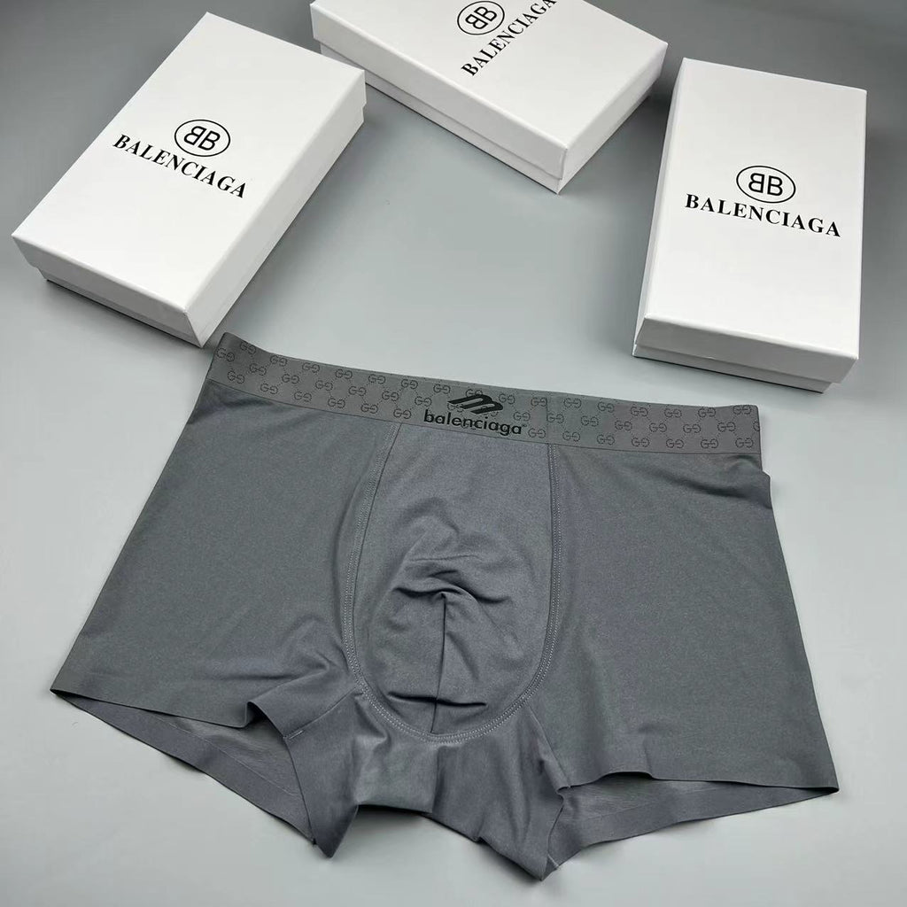 Balenciaga gray checker waist boxer briefs - view 1