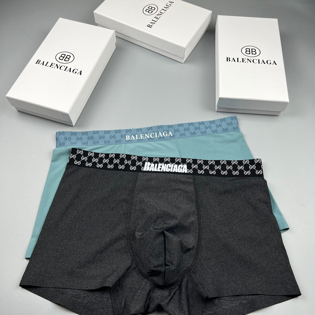Balenciaga gray checker waist boxer briefs - view 5