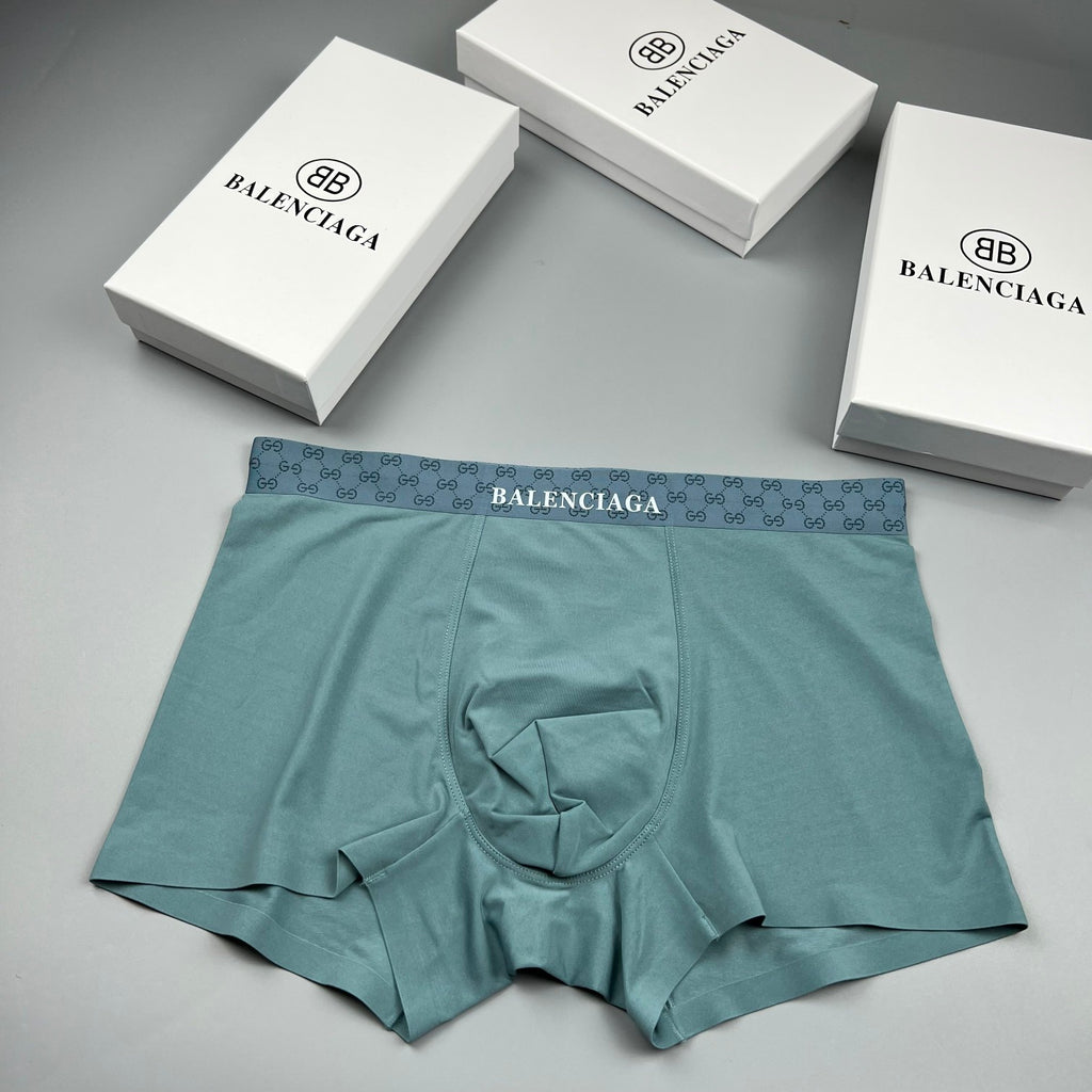 Balenciaga gray checker waist boxer briefs - view 2