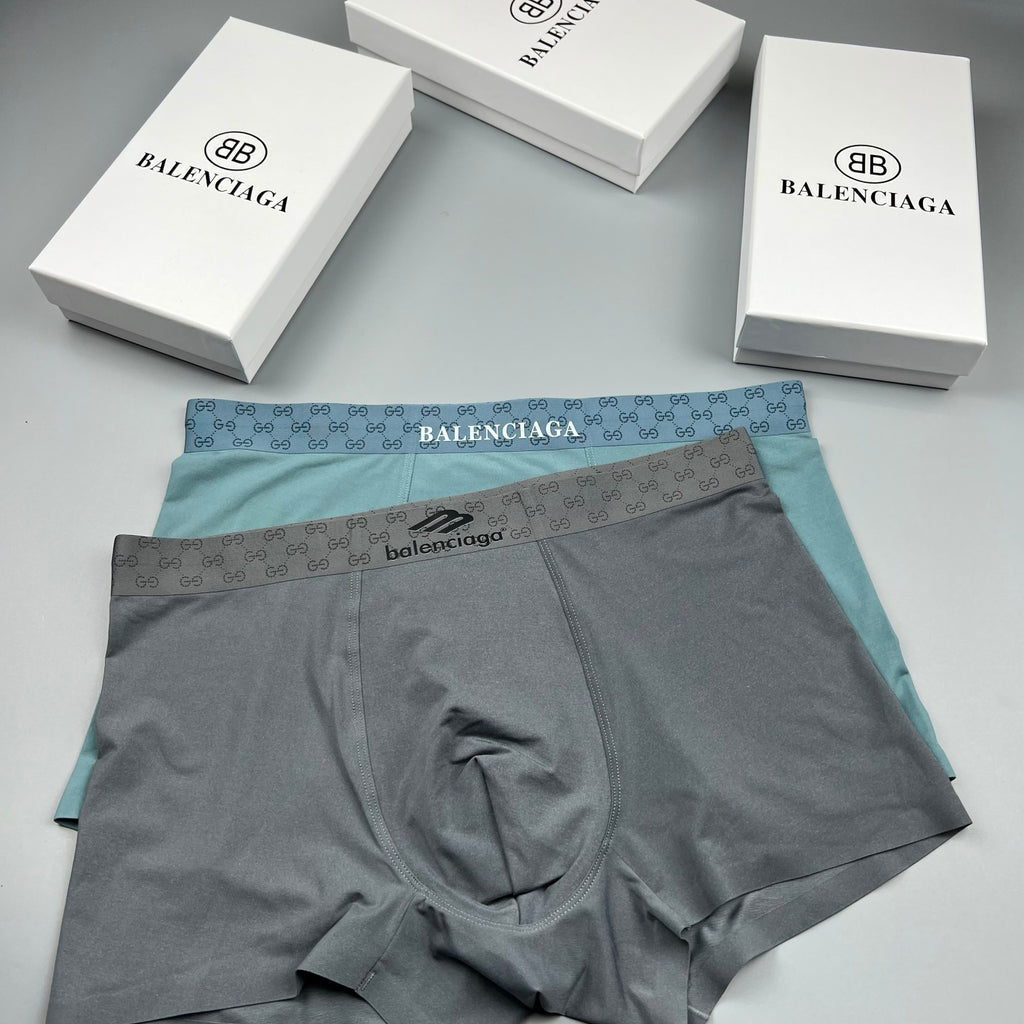 Balenciaga gray checker waist boxer briefs - view 4