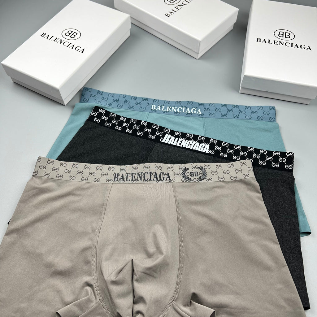 Balenciaga gray checker waist boxer briefs - view 6