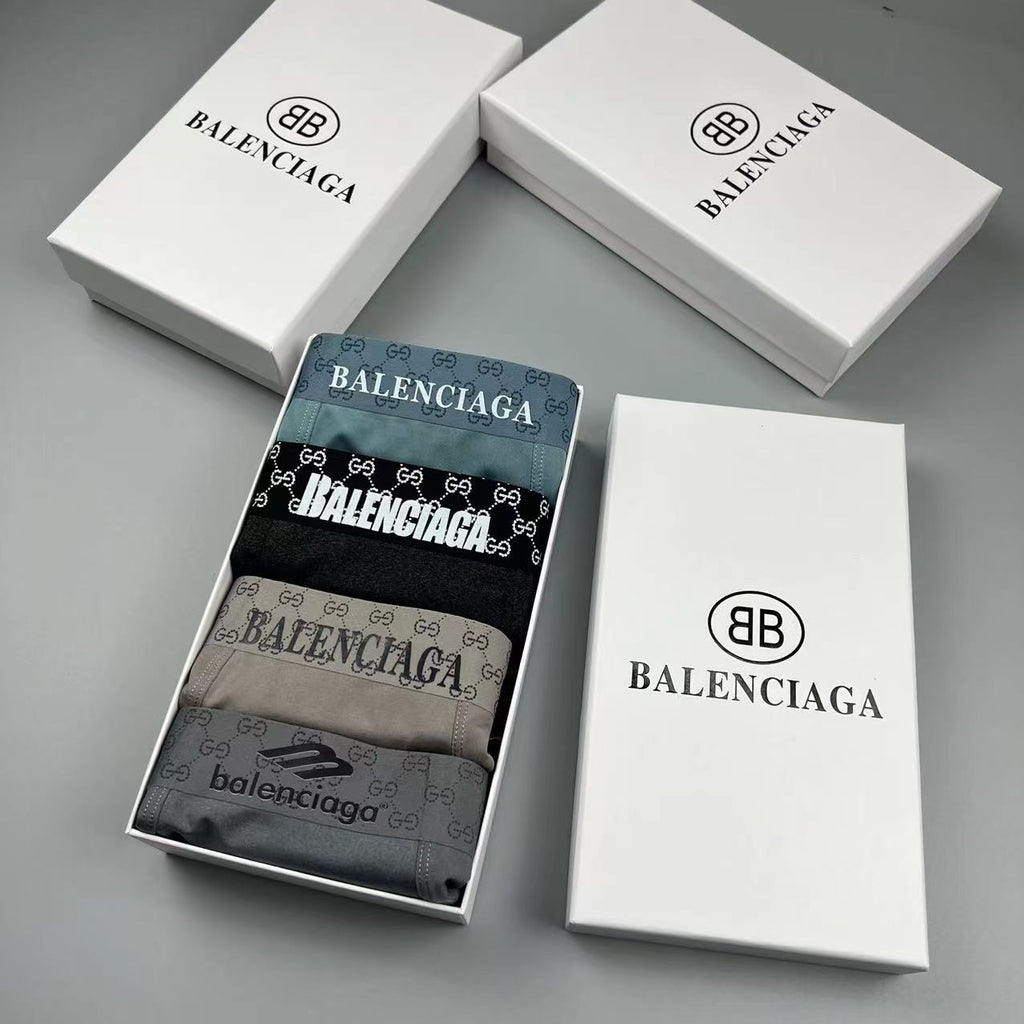 Balenciaga gray checker waist boxer briefs - view 9