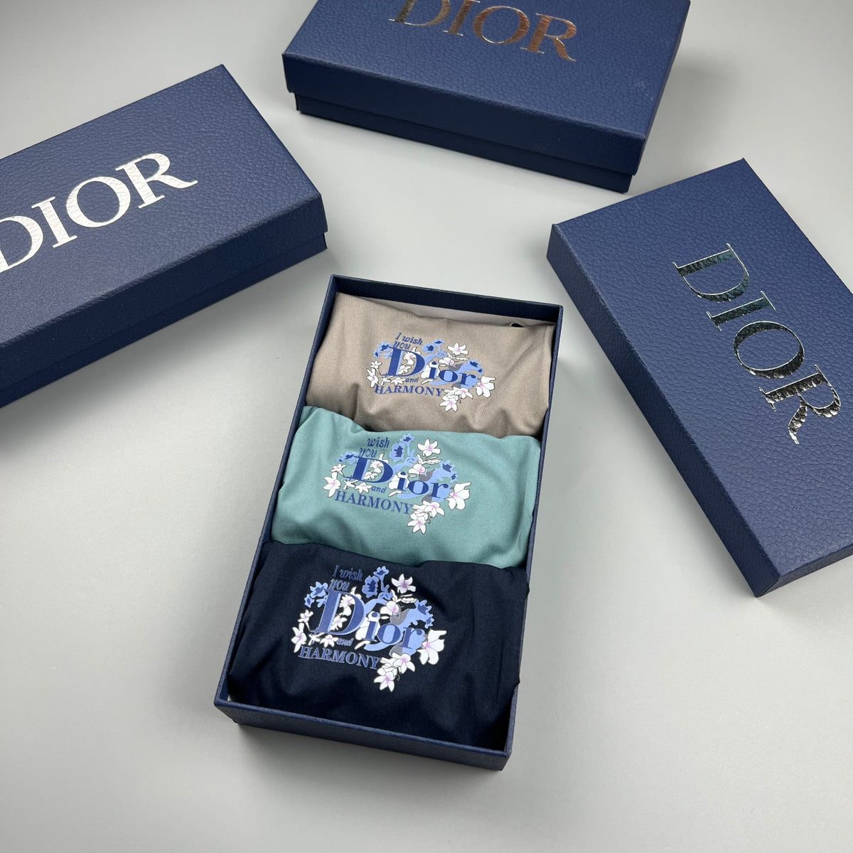 Dior checker waist floral motif boxer briefs - view 6