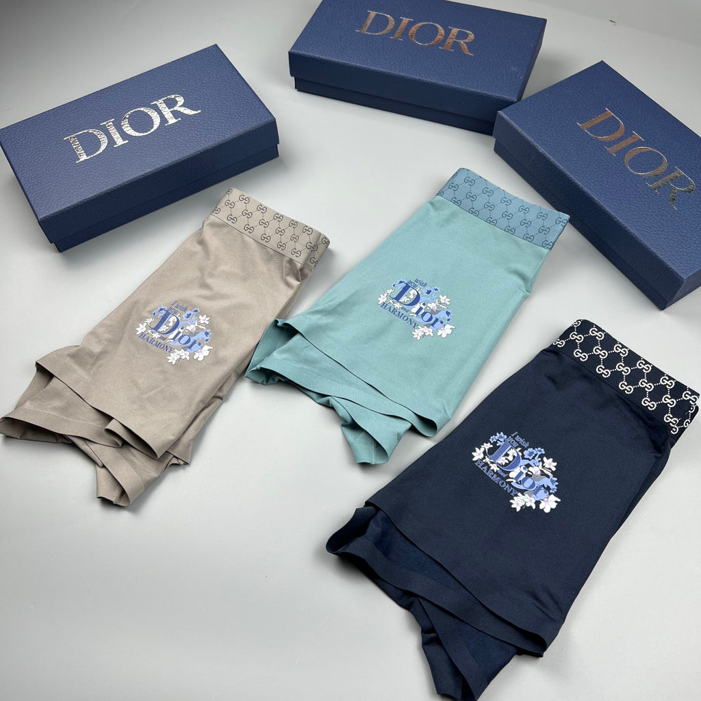Dior checker waist floral motif boxer briefs - view 5