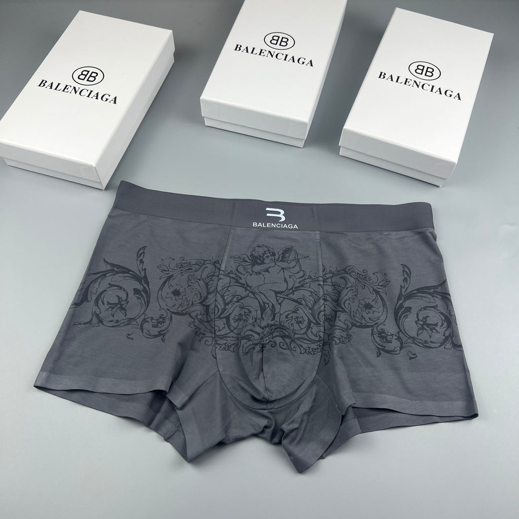 Balenciaga white ornamental print boxer briefs - view 3