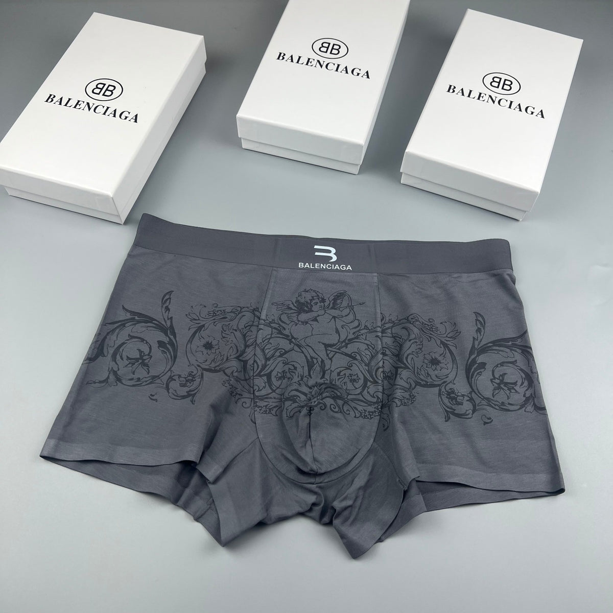 Balenciaga white ornamental print boxer briefs - view 3