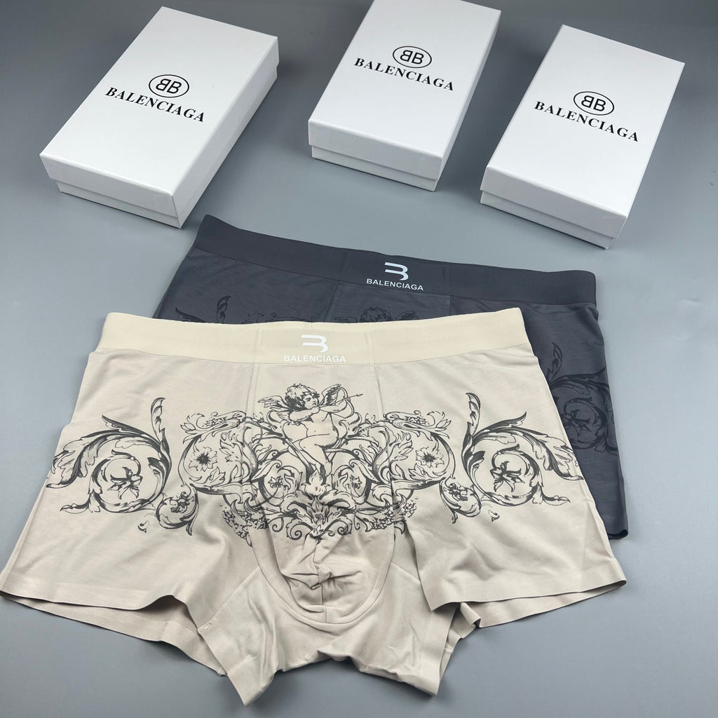 Balenciaga white ornamental print boxer briefs - view 4