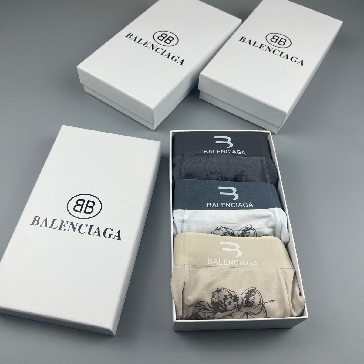 Balenciaga white ornamental print boxer briefs - view 9