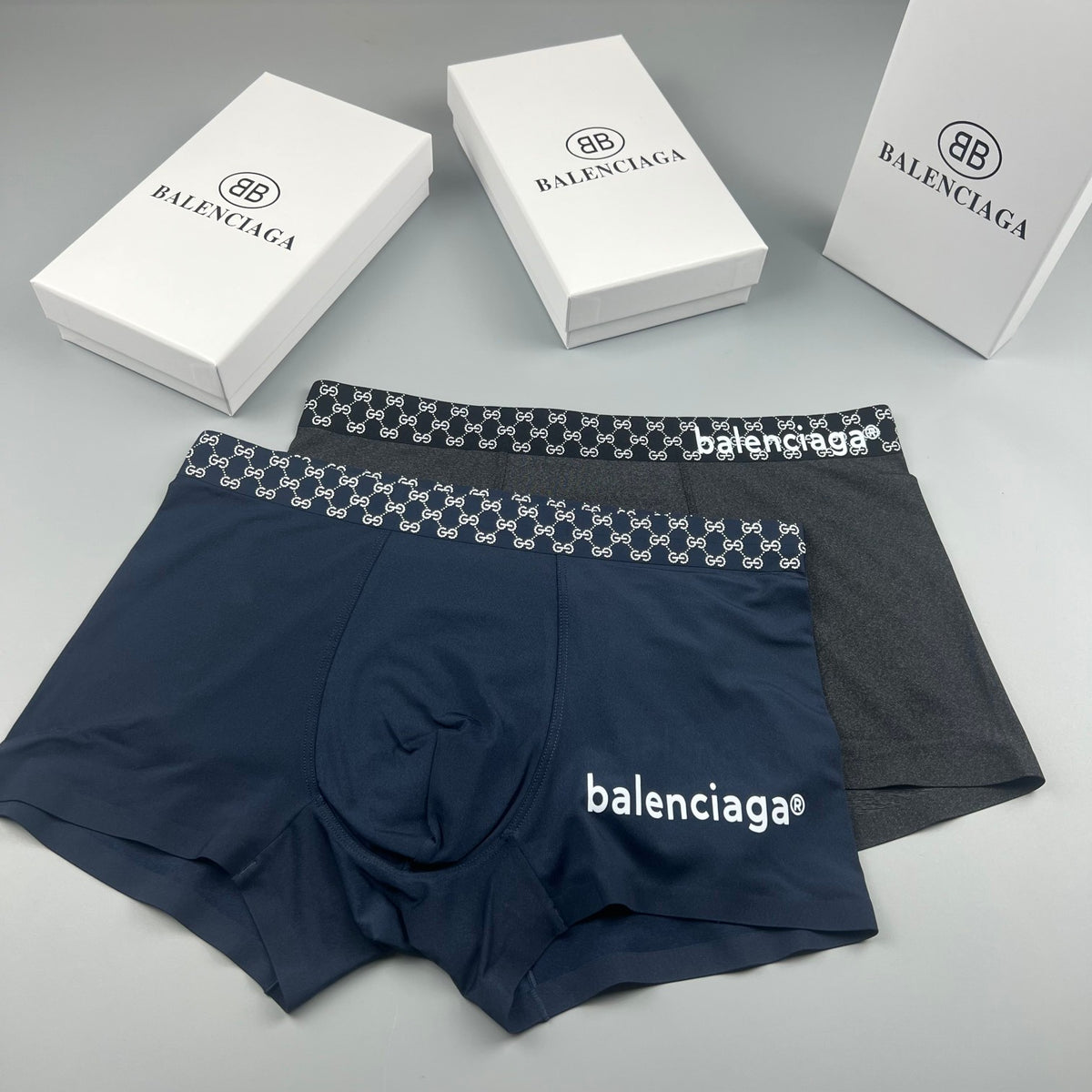 Balenciaga black checker waist boxer briefs - view 4