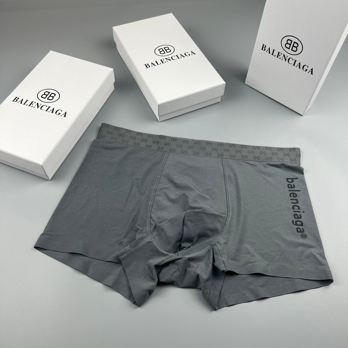 Balenciaga black checker waist boxer briefs - view 2