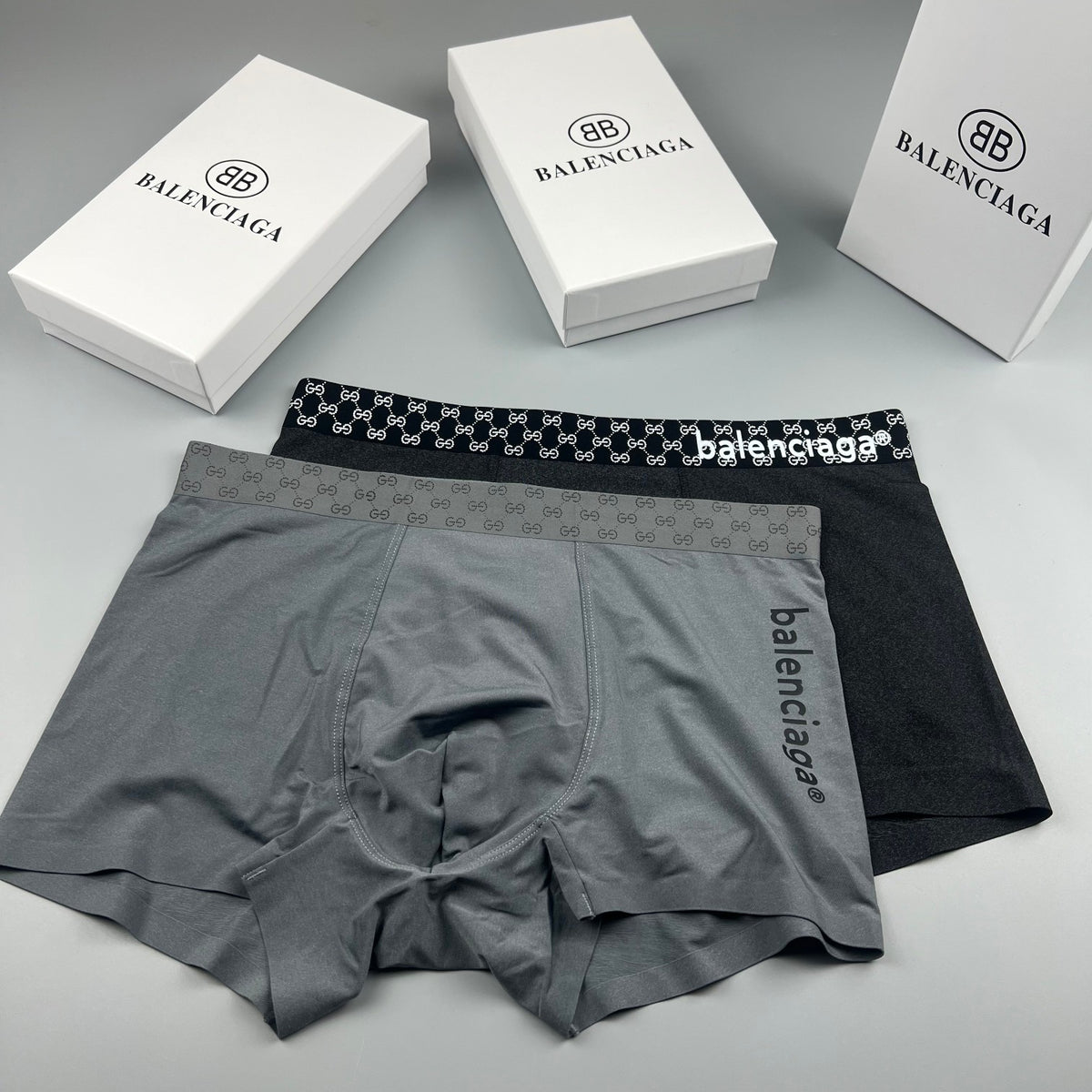 Balenciaga black checker waist boxer briefs - view 5