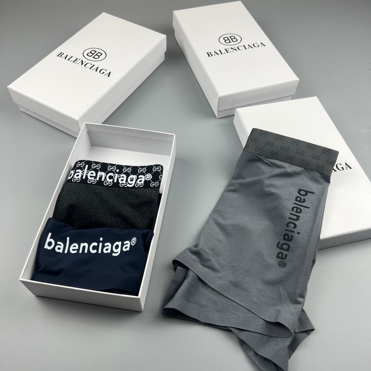 Balenciaga black checker waist boxer briefs - view 7