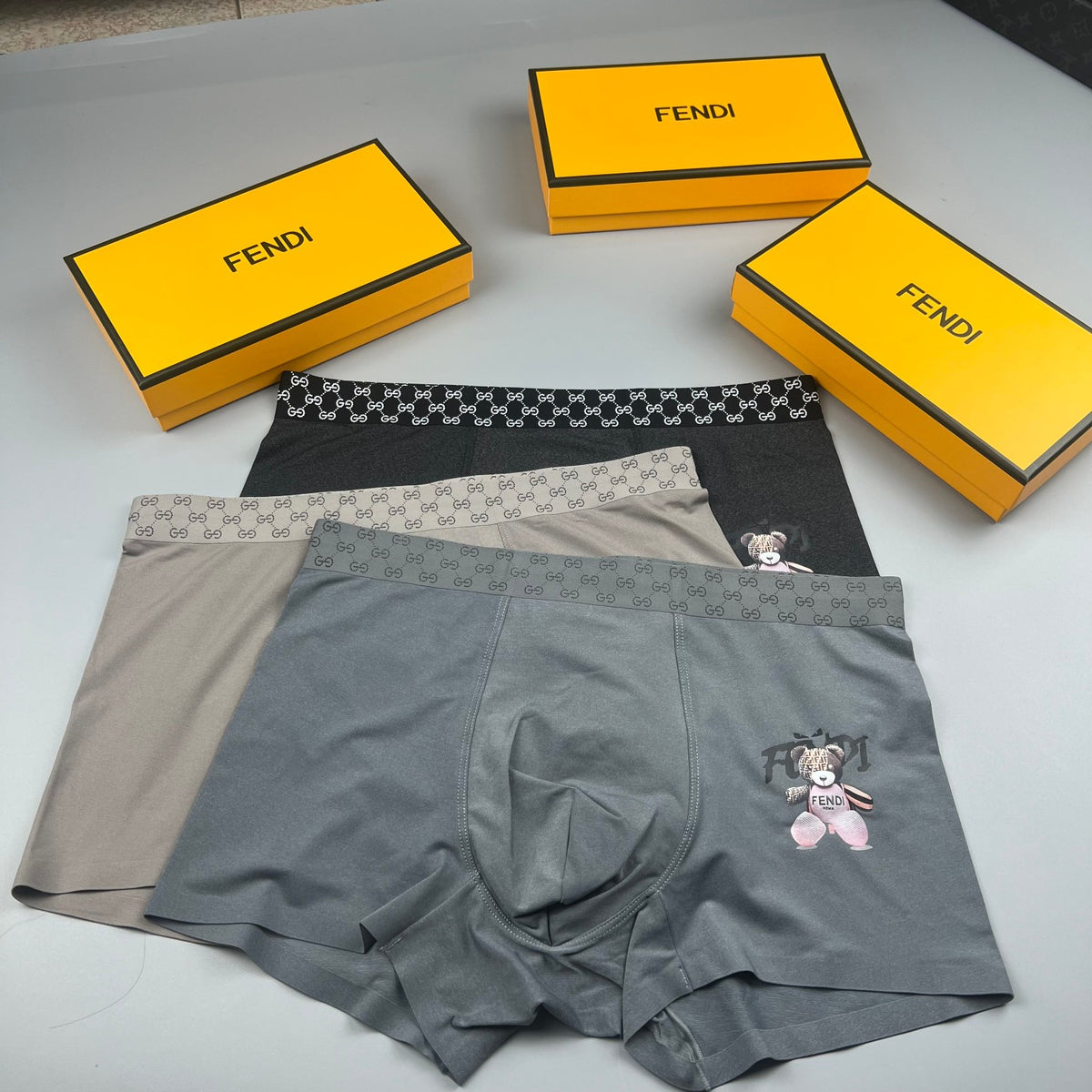 Fendi checker waist graphic boxer briefs - view 6