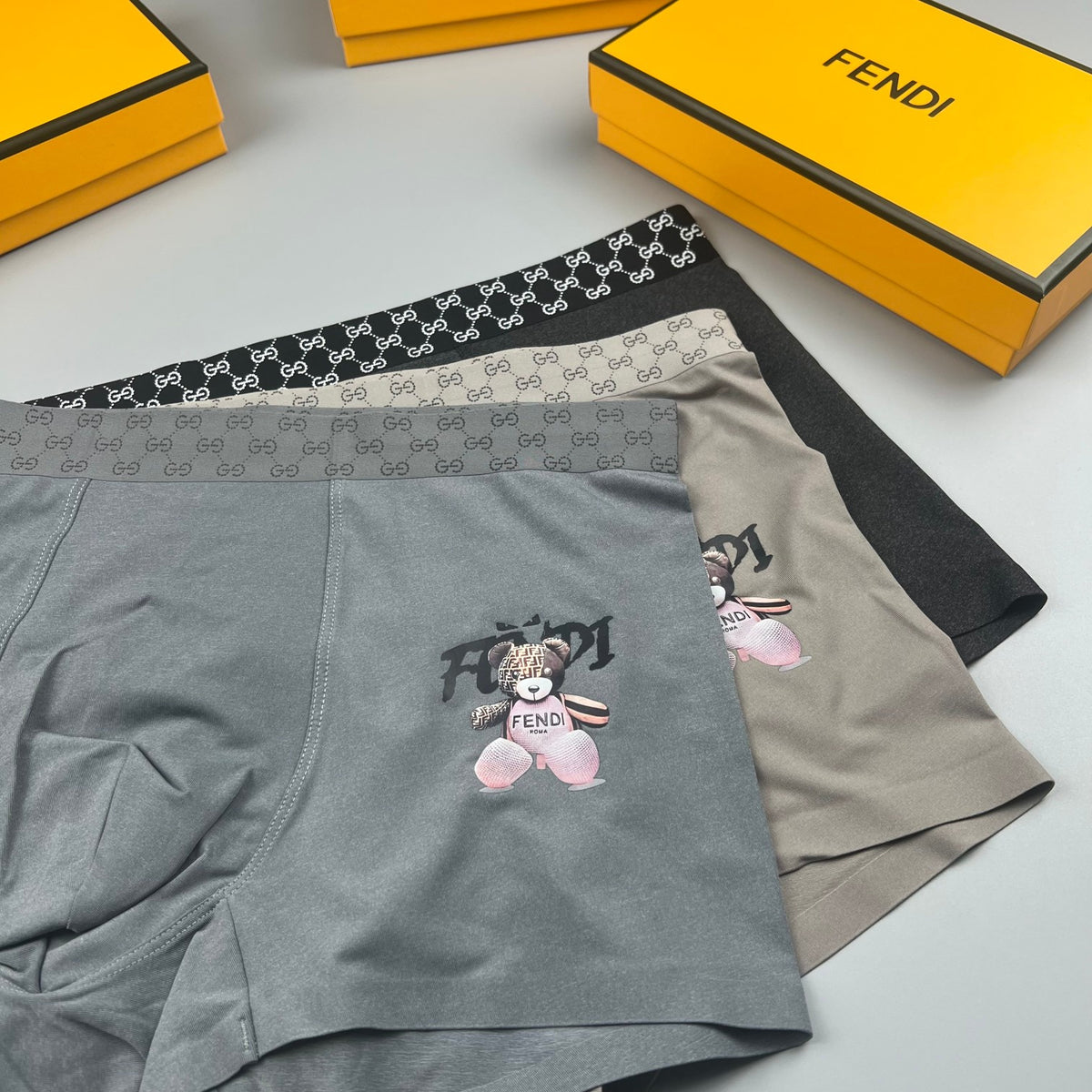 Fendi checker waist graphic boxer briefs - view 7