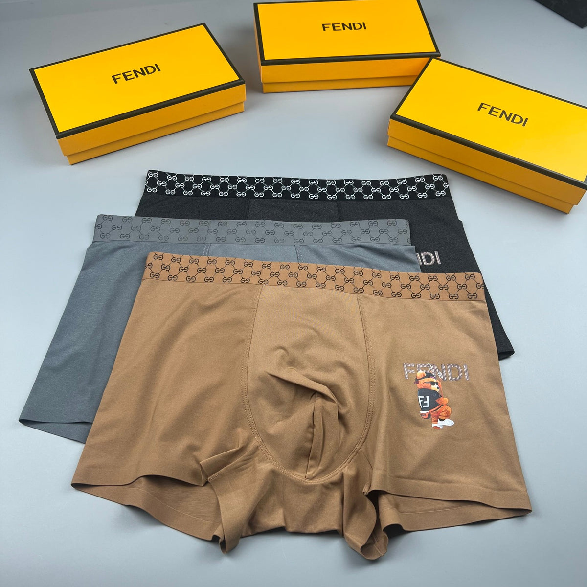 Fendi tonal checker waist boxer briefs - view 6