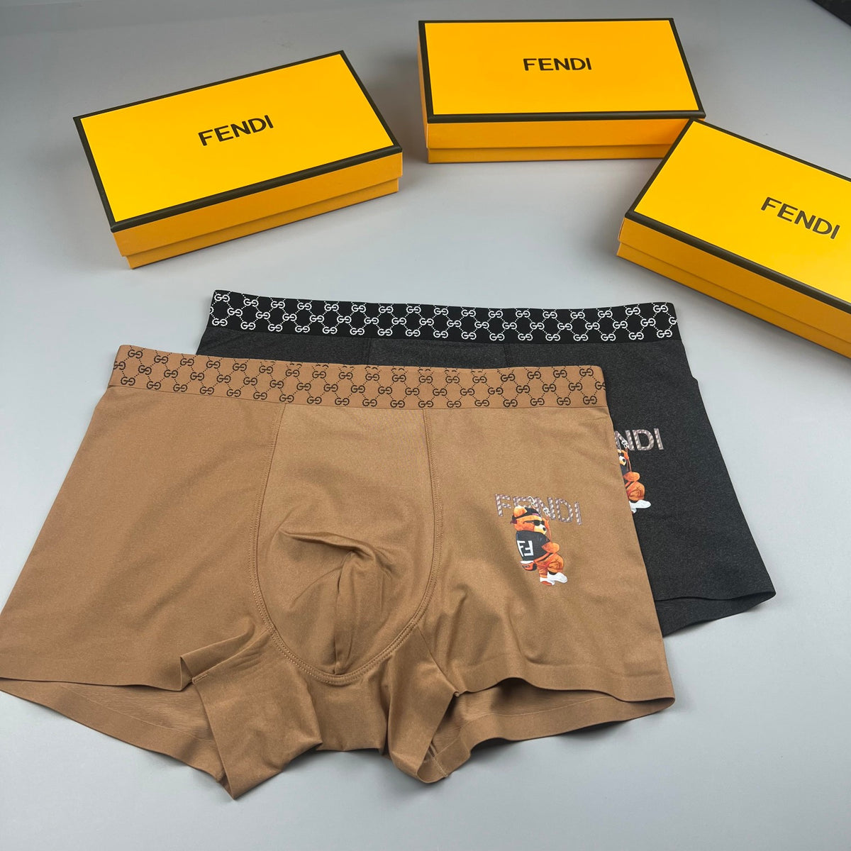 Fendi tonal checker waist boxer briefs - view 4