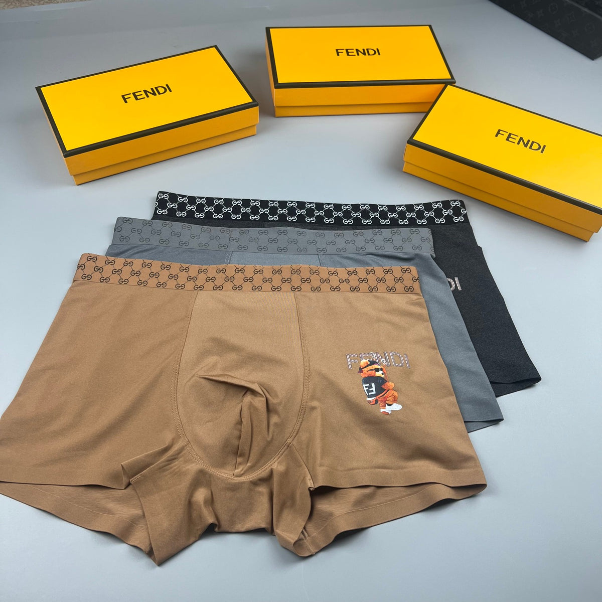 Fendi tonal checker waist boxer briefs - view 7