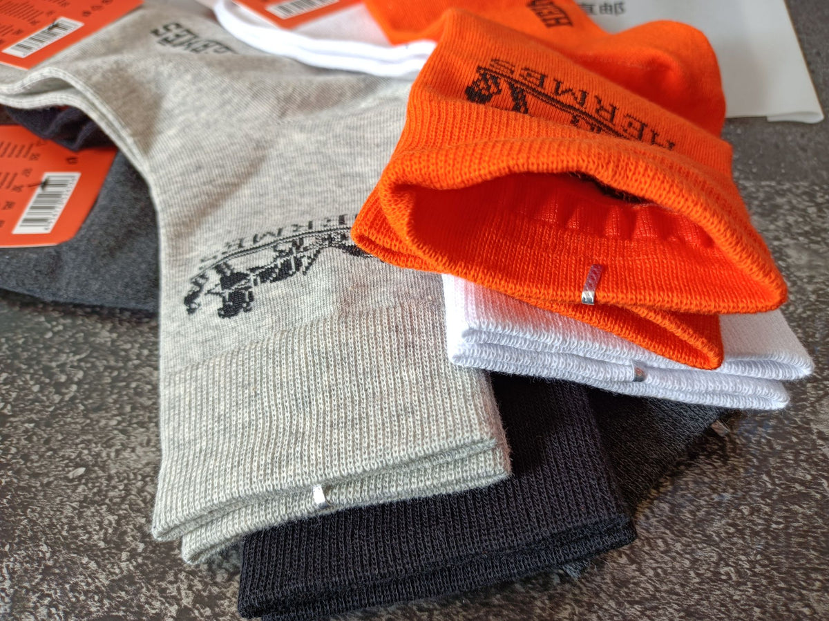 Hermes carriage neutral orange socks, image 8