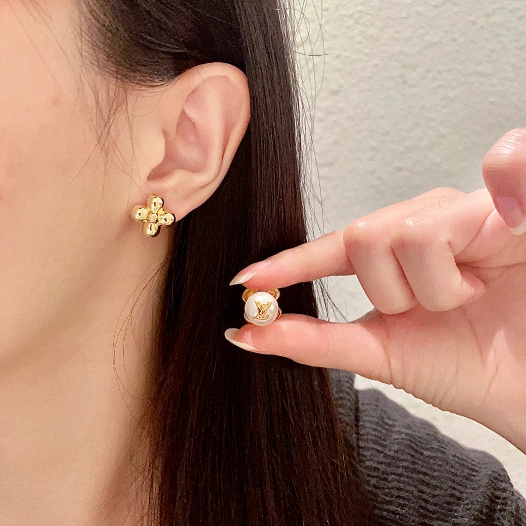 Louis Vuitton Pearl Monogram Stud Earrings - album image 1