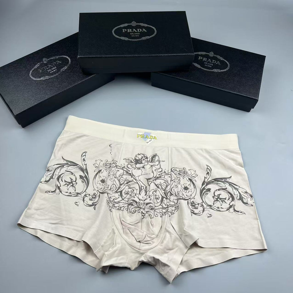 Prada green ornamental print boxer briefs - view 2