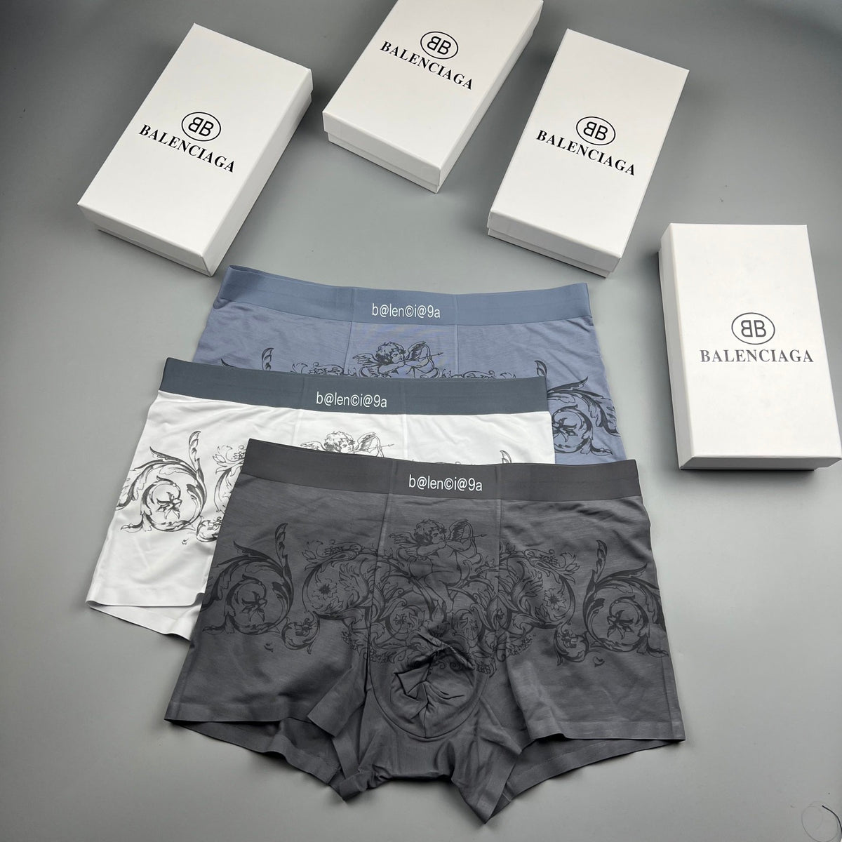 Balenciaga ornamental line print boxer briefs - view 6