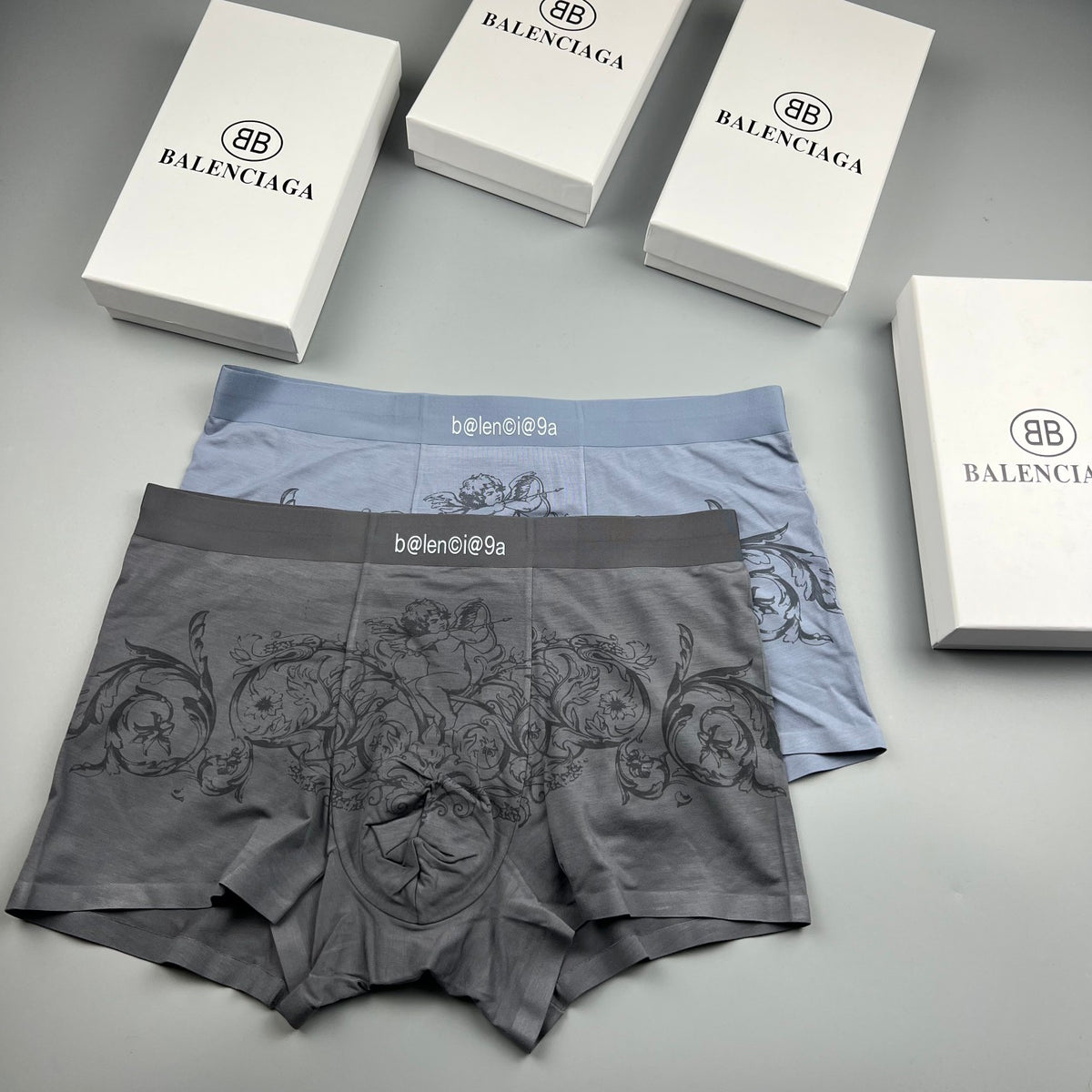 Balenciaga ornamental line print boxer briefs - view 4