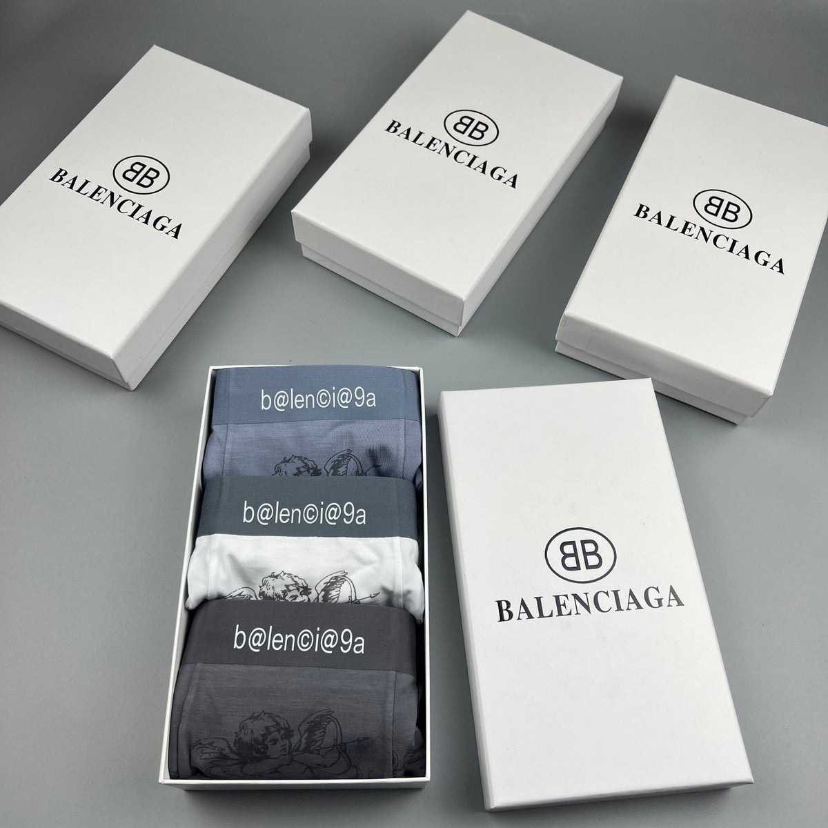 Balenciaga ornamental line print boxer briefs - view 9