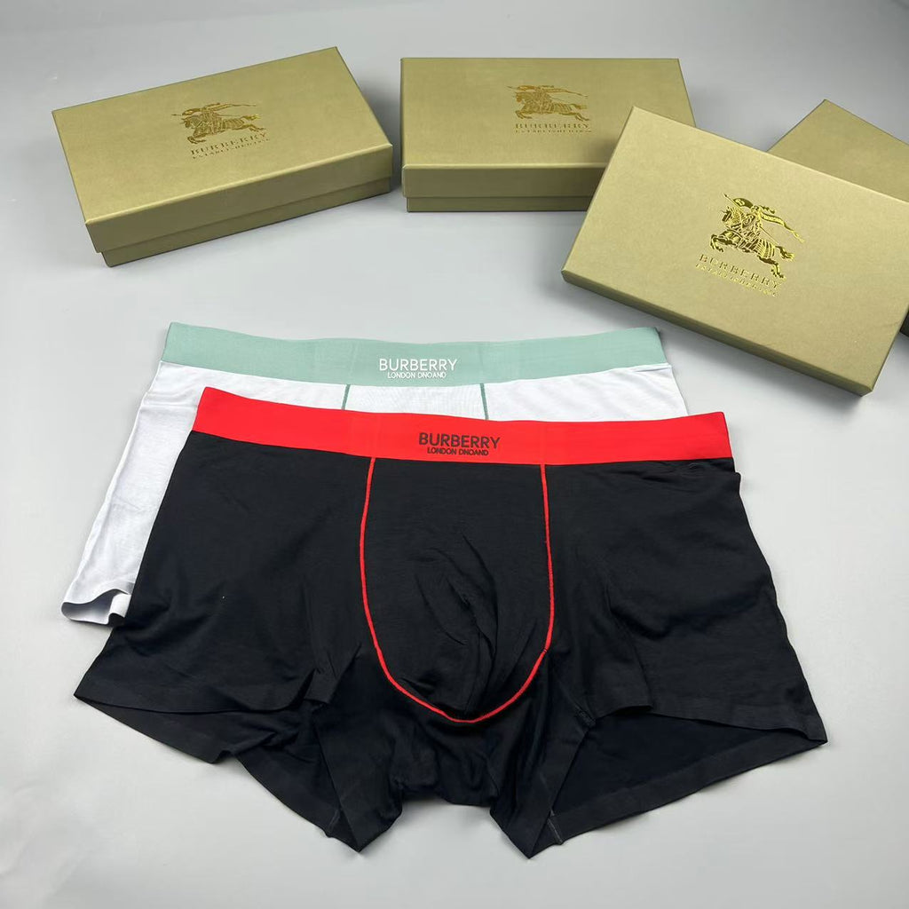 Burberry black red contrast waist boxer briefs - view 5