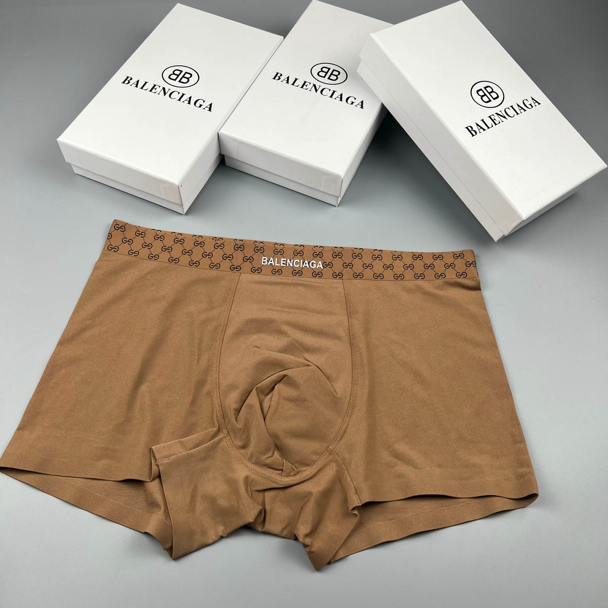 Balenciaga gray checked waist boxer briefs - view 2