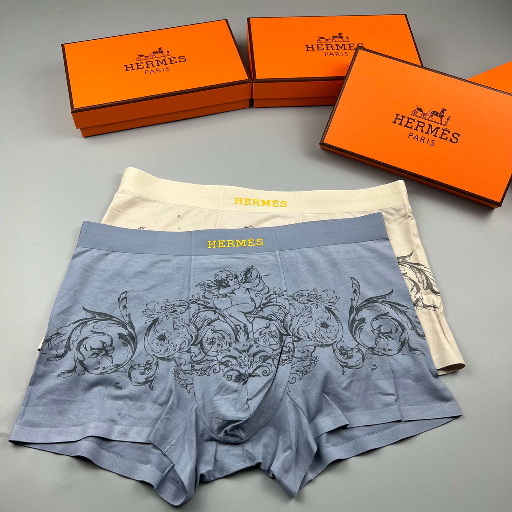 Hermes olive ornamental print trunks, image 4
