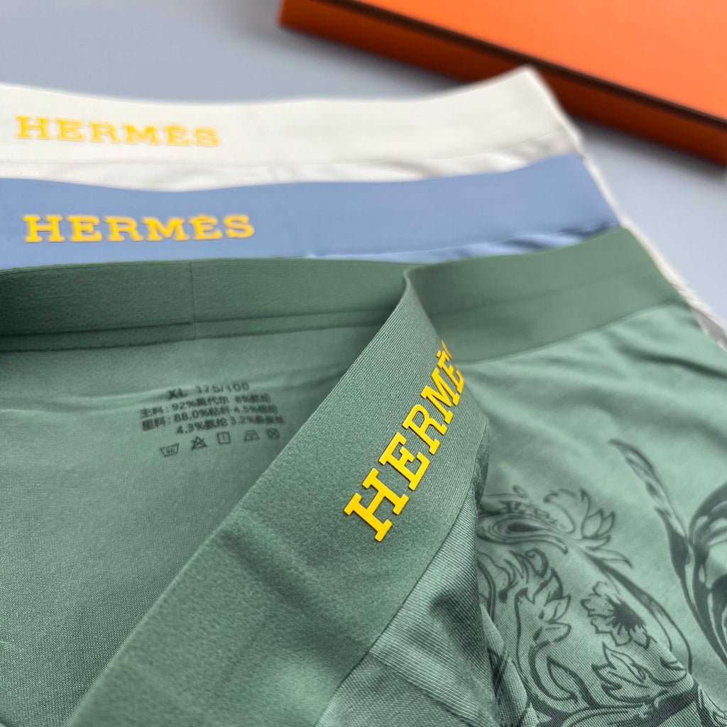 Hermes olive ornamental print trunks, image 7