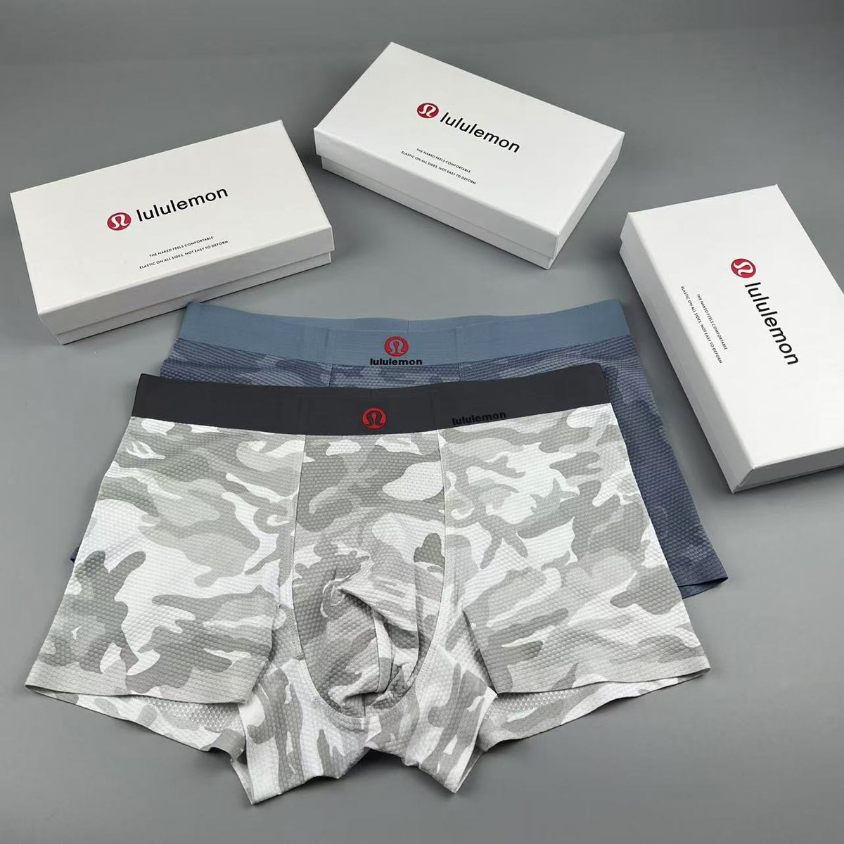 Lululemon gray camo red emblem boxer briefs - view 4